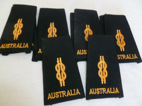 australia navy epaulettes in pairs as new cond