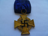 GERMAN FAITHFUL SERVICE CROSS IN GOLD 40 YEARS