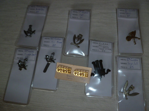 nepal Gurkha cap badges etc nice lot  of 8